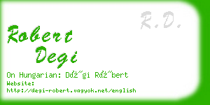 robert degi business card